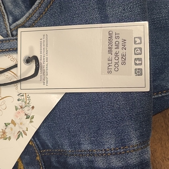 NWT Judy Blue Jeans Women's sz 24 Skinny Fit Distressed Animal Print Denim Jean - Picture 6 of 12